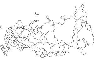 Административная карта россии контурная