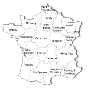 Cartina della Francia