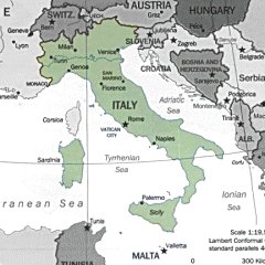 Cartina della penisola italiana